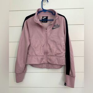 Nike Full Zip Girls  Kids Jacket Full Zip Sweatshirt Small Pink Athletic